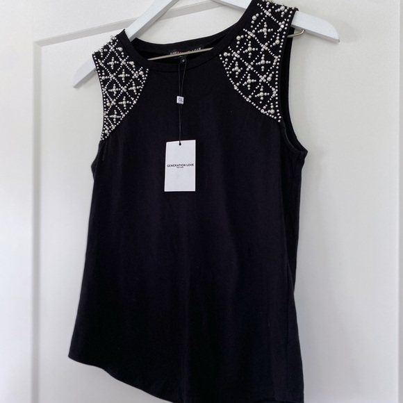 NWT Generation Love Sleeveless Beaded Top - Picture 8 of 9